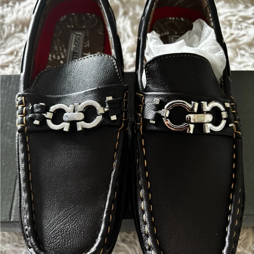 Joseph Allen Brown Slip-On Loafers with Silver Bit